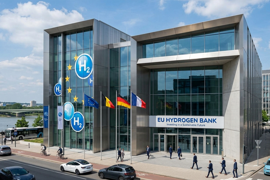 Evropská komise zveřejnila výsledky třetí aukce Evropské vodíkové banky 