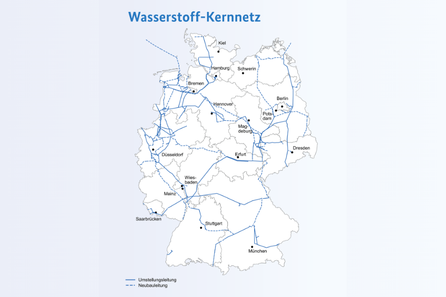 Německý regulátor schválil finální podobu poplatku za využití národní páteřní sítě vodíkovodů
