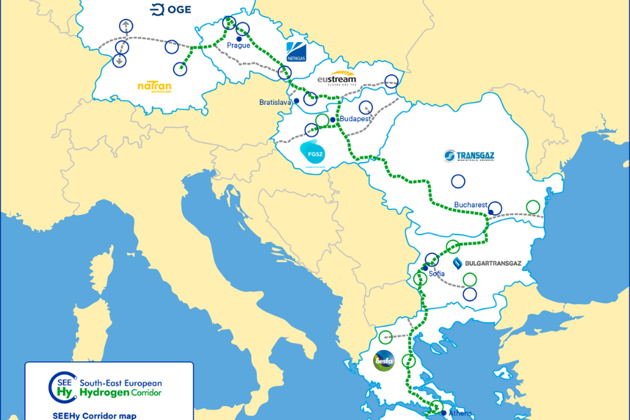 Společnost NET4GAS se podílela na úspěšném dokončení studie Jihovýchodního evropského vodíkového koridoru